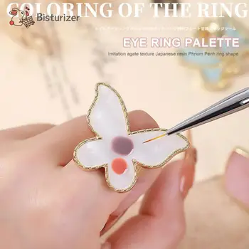 Jade лепило пръстен стилен универсален нокти изкуство пигмент микс палет удобен модерен мигли разширение мигли присаждане цвят притежателя