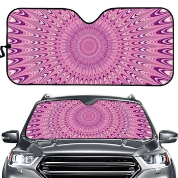 Mandala Design Pattern Universal Fit Auto Предно стъкло Сенник за SUV Vehicle Protect Сгъваем преден прозорец Car Sunshade