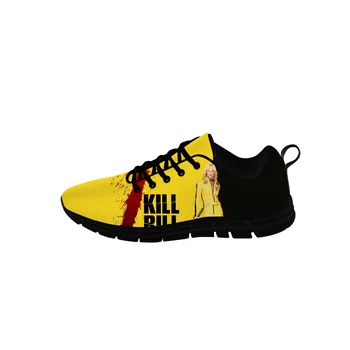 Movie Kill Bill Low Top Sneakers Mens Womens Teenager Casual Shoes Canvas Running Shoes 3D Printed Breathable Lightweight Shoe 1
