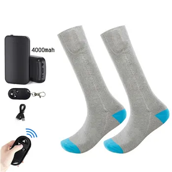 NEW Електрически чорапи за отопление 3.7V 4000mAh акумулаторна батерия захранвани зимни топли на открито ски колоездене чорапи термични чорапи