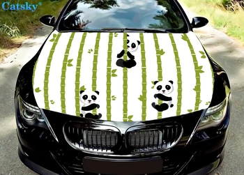  Panda, панда кола стикер, панда стикер, кола Етаж Матс, Качулка за кола обвивка лъв декал, капак винил стикер, пълноцветен графичен стикер