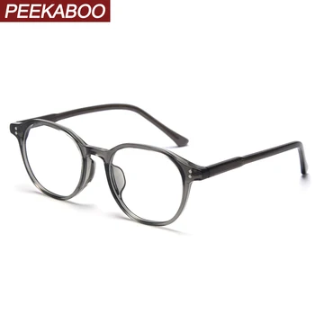 Peekaboo синя светлина блокиране квадратни очила жени оптичен корейски стил TR90 модни очила за мъже ацетат рамка ясна леща