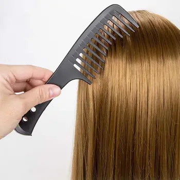 Portable въглеродни влакна широк зъб фризьорски аксесоари за коса коса четка гребени комплект коса гребен коса стайлинг инструмент
