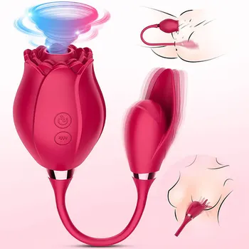 Rose G-spot вибратор 10 скорост клиторна смучене стимулация вибратор мастурбация засмукване на зърната женски орален клитор секс играчки за жени
