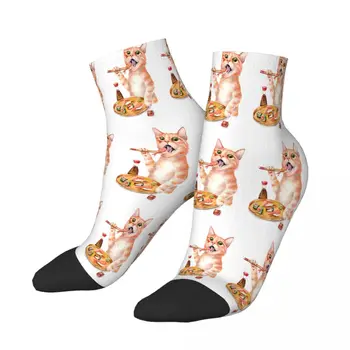 Sushi Cat Чорапи за глезена Мъжки мъжки жени Пролетни чорапи Хип-хоп