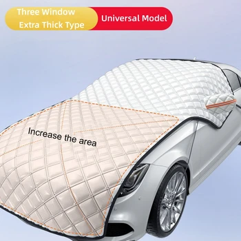 Universal Thicken Car Snow Cover Extra Large Car Предното стъкло Hood защита Cover Snowproof Anti-Frost Sunshade Protector