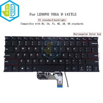US English Подсветка на клавиатурата за Lenovo Yoga 9-14ITL5 82BG Преносим компютър подмяна клавиатури PR4VB-US PR4VB-HB SN20Z37816
