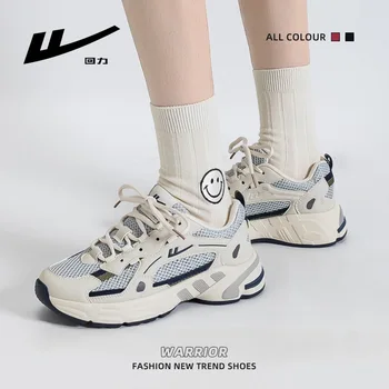 WARRIOR Унисекс размер 35-44 Mesh ежедневни спортни обувки синтетична кожа горната мъжки ходене маратонки удобни обувки за бягане 3
