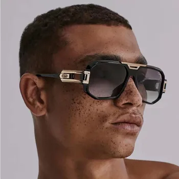 YOOSKE Нови ретро големи рамки слънчеви очила Мъжки дамски луксозни марки дизайнер слънчеви очила мода извънгабаритни украсяват очила UV400