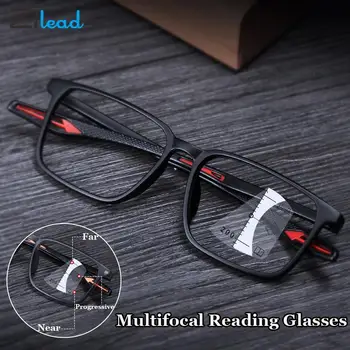 Zilead Мултифокални очила за четене Ултралеки спортни неплъзгащи се TR90 Пресбиопия очила Жени Мъже Анти синя светлина Леща за четене