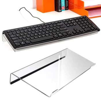 Акрилна компютърна стойка за клавиатура 78-клавиши клавиатура щранг повдигане тава нехлъзгащ прозрачен настолен държач за клавиатура Офис консумативи