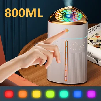 Ароматни дифузьорни масла дифузьор 7 цветни светлини ароматен дифузьор за домашни аксесоари 1000ML овлажнител за въздух със светлина USB