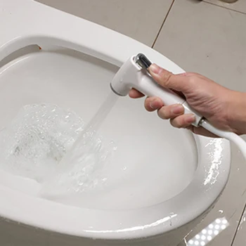 Баня тоалетна биде душ спрей комплект трайни Hanheld душ пръскачка маркуч комплект баня промиване почистване дюза 5