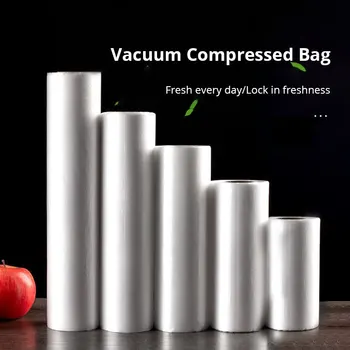 Вакуумни торби за храна Вакуумен уплътнител Храна пресни дълги чанти за вакуум Packer 12 + 15 + 20 + 25 + 30cmX500cm ролки Lot