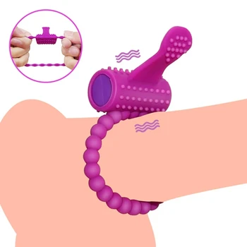 Вибриращ пенис пръстен интензивен клитор стимулация език вибратор петел пръстен целомъдрие клетка секс играчки за двойки 18+ мастурбатори