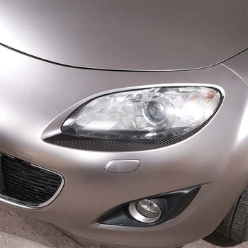 Въглеродни влакна фарове вежди подстригване стикер за Mazda MX-5 2009 2010 2011 2012 2013 2014 Аксесоари 4