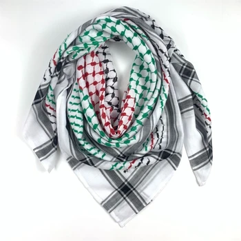 Геометричен жакард голям шал Shemagh Арабска пустиня шалове за мъже врата главата обвивка Keffiyeh площад шал neckerchief