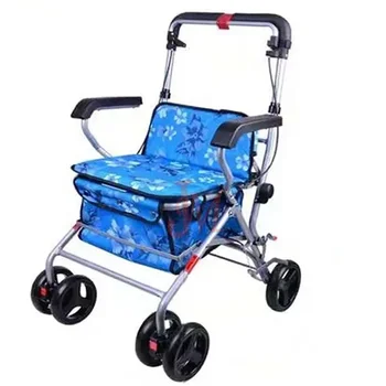 Достъпна детска количка за възрастни хора със сгъваема функция Рехабилитация Помощ за ходене инвалидна количка