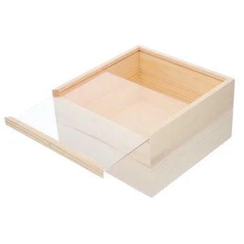Дървена недовършена кутия Изчистване на слайд отгоре Дървена подаръчна кутия Сапунена кутия Реколта кутии за бижута Сандък със съкровища Занаятчийски кутии за сенки Направи си сам