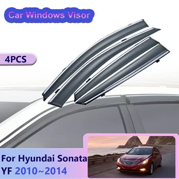 За Hyundai Sonata YF i45 2010 ~ 2014 Визьор за прозорци за кола Sun Rain Guard Дефлектор Страничен вентилационен отвор Дим Покритие Тенти Заслони Аксесоари