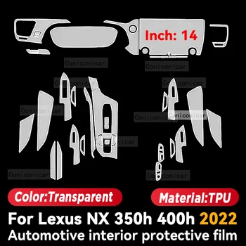 За LEXUS NX 2022 350h 400h автомобил интериор център конзола прозрачен TPU защитно фолио против надраскване ремонт филм аксесоари 1