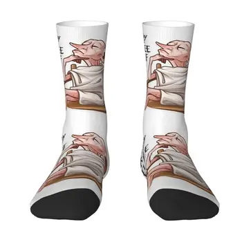 Забавен печат Доби чорапи за мъже жени участък лято есен зима магия филм екипаж чорапи