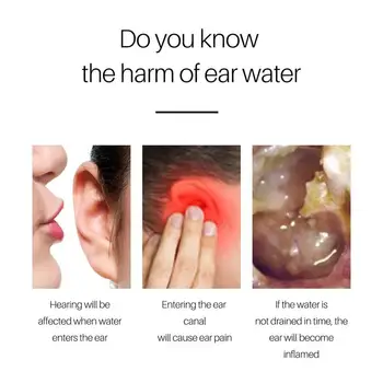 Капки за отстраняване на ушна кал Капки за сушене на ушите на плувеца за възрастни и деца Естествени капки за уши Плувци Капки за сушене на уши Ухото на плувеца и 3
