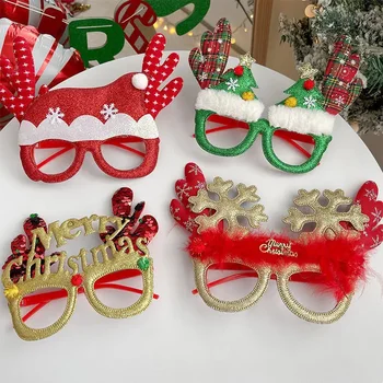Коледа аксесоари Защото Дядо Коледа очила обличане карикатура лосове очила рамка възрастен снимка подпори орнаменти