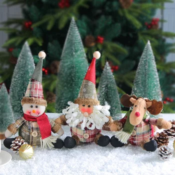 Коледни орнаменти Висящи декорации за елени Дядо Коледа / снежен човек / лосове орнаменти за коледно дърво висулка празнично парти декор