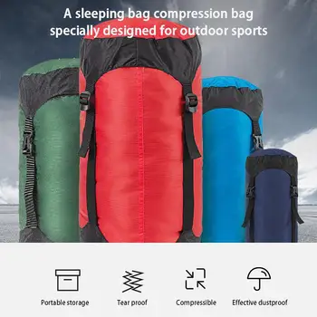 Лагер спални съоръжения чанта за съхранение на открито компресия чанта пакет надолу памук спален чувал пътуване разни чанта Затегнете чантата