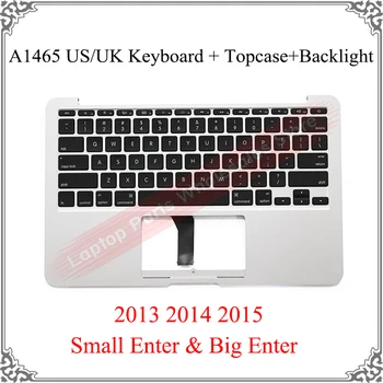 Лаптоп оригинален A1370 A1465 US UK клавиатура за Macbook Air A1465 A1370 UK US клавиатура подсветка Topcase Plam Rest 2013 2014 2015
