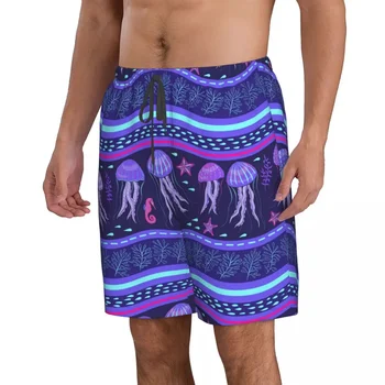Лято Мъжки бански шорти Морски медузи Плажно облекло Бански костюми Мъжки бански 2