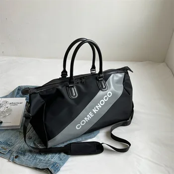 Модна тенденция пътуване чанта голям капацитет багаж чанта йога спорт фитнес раница прост платно раница за мъже 3