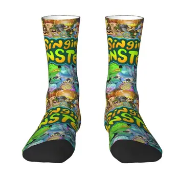 Моите пеещи чудовища Мъжки чорапи за екипажа Унисекс Сладко приключение Видео игра Пролет Лято Есен Зима Чорапи
