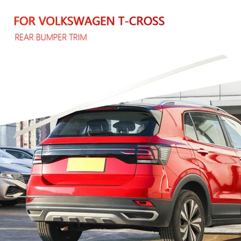 Неръждаема стомана кола задна врата броня капак декоративна лента за Volkswagen VW T-Cross Tcross 2018 2019 2020 2021 2022 2023