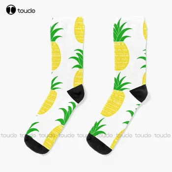 Нови психологически цитати Ананас чорапи Дамски туристически чорапи Персонализирани потребителски унисекс чорапи за възрастни Teen чорапи Хелоуин коледен подарък