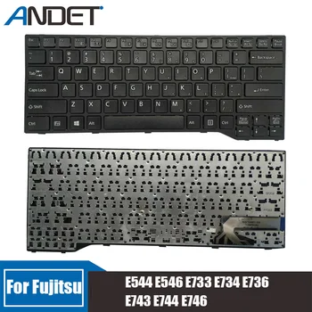 Ново за Fujitsu E544 E546 E733 E734 E736 E743 E744 E746 лаптоп клавиатура черна рамка без подсветка ноутбук аксесоари
