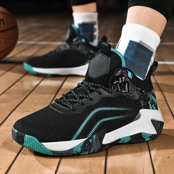 Ново пристигане Леки баскетболни обувки за мъже Дишащи спортни обувки Маратонки Унисекс обучение Жени Атлетичен