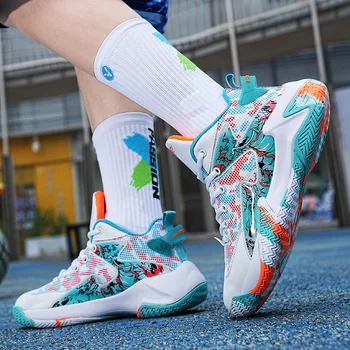 Ново пристигане Леки баскетболни обувки Дишащи удобни спортни обувки Унисекс обучение Спортни маратонки Мъже Жени 2023
