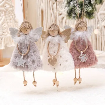Новогодишен декор Украса за коледно дърво Ангелски кукли Висулка Коледни орнаменти за 2023 г. Коледа Noel Navidad декорация Почетна