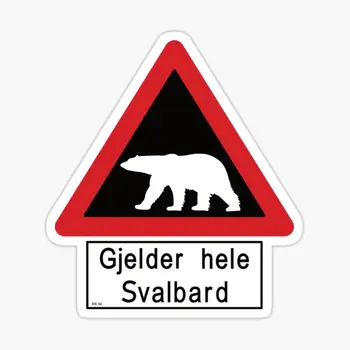 Пазете се от полярни мечки знак Свалбард No 5PCS кола стикери за броня кола сладък стикери печат багаж фон стена