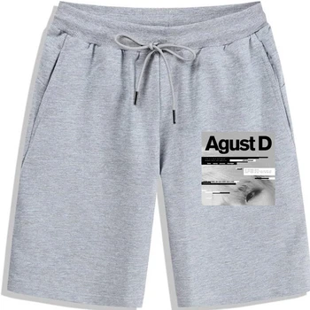 Принт Мъжки шорти за мъже Памучни шорти за свободното време Agust D Album Art лято Дамски шорти за мъже