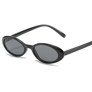 Секси жени Слънчеви очила с малка рамка 2023 Нова мода Леопард Браун Дамски слънчеви очила Реколта овални черни нюанси UV400 очила 3