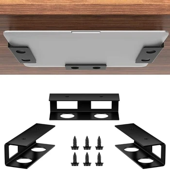 Стойка за лаптоп Метална под държача за бюро за маса Под бюрото за съхранение на лаптоп Траен и стабилен дропшипинг