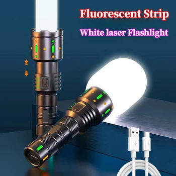 Супер ярко бяло лазерно LED фенерче Zoomable Long Range Tactical Emergency Torch за къмпинг туризъм на открито