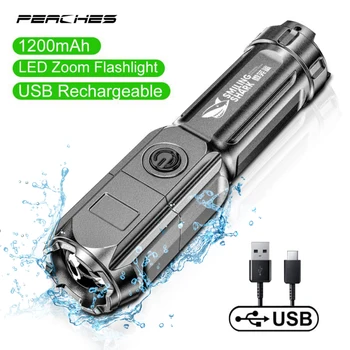 Супер ярко фенерче мини факли USB акумулаторна многофункционална вариация преносимо фенерче водоустойчива къмпинг светлина
