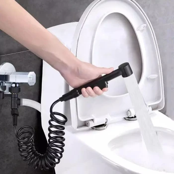 телескопичен маркуч за душ спирален пружинен маркуч тоалетна биде пръскачка телефонна линия водопровод маркуч аксесоари за баня 150cm 200cm 2