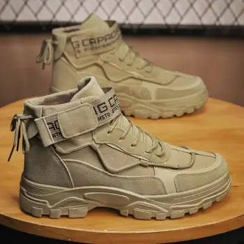 Туристически зимни обувки Леки нехлъзгащи се мъже Пустинни боти 2024 Мъжки ботуши Тактически военни бойни ботуши на открито
