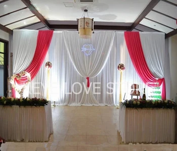 Търговия на едро 3x3m пълен комплект ледена коприна фон завеса сватба етап фон фото щанд за събитие парти декорация