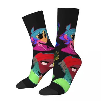 Хип-хоп ретро учител извън дежурство луди мъжки компресионни чорапи унисекс G-Gorillaz Harajuku модел отпечатани смешно